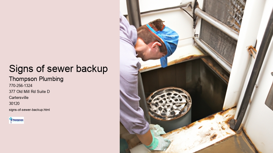 Signs of sewer backup